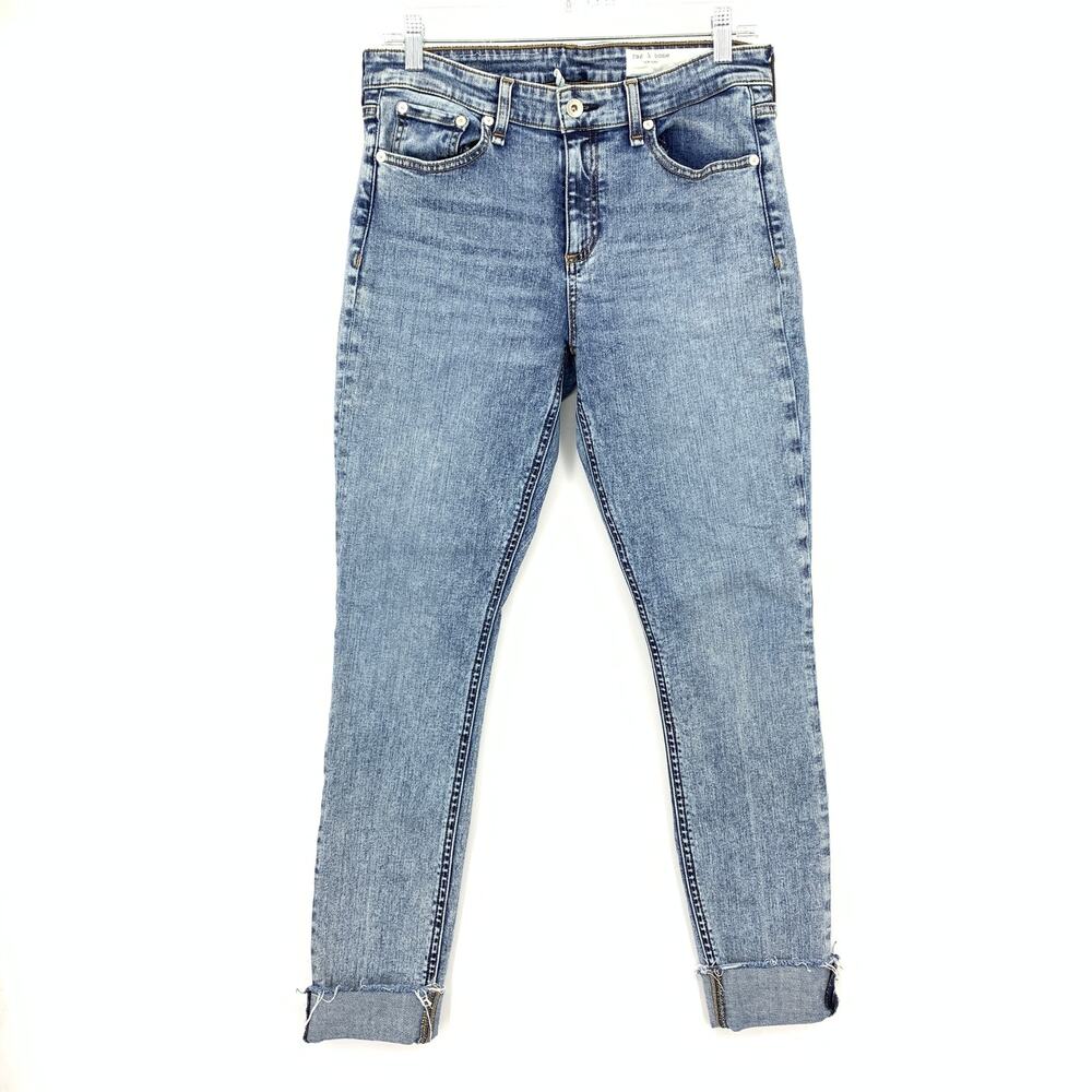 Rag & Bone Cate Mid Rise Skinny Jeans Womens Size 29 Birch Leaf Wash